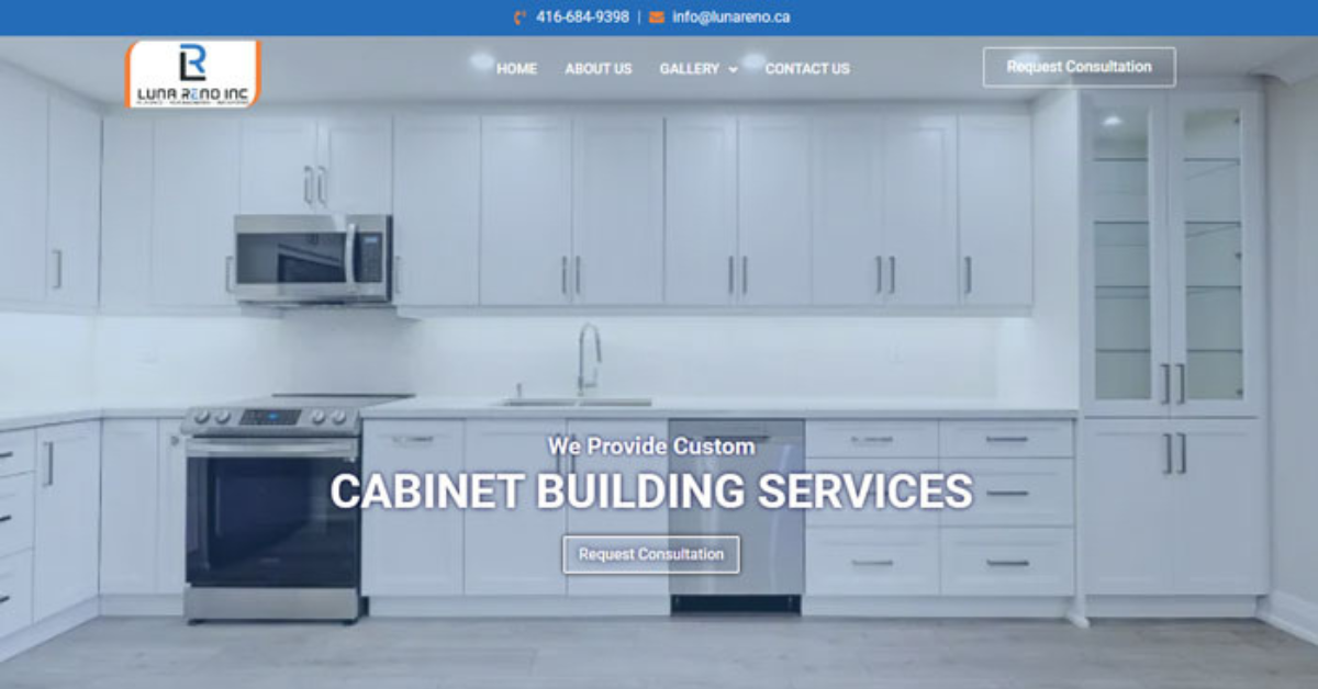 Cabinet Building Website Design