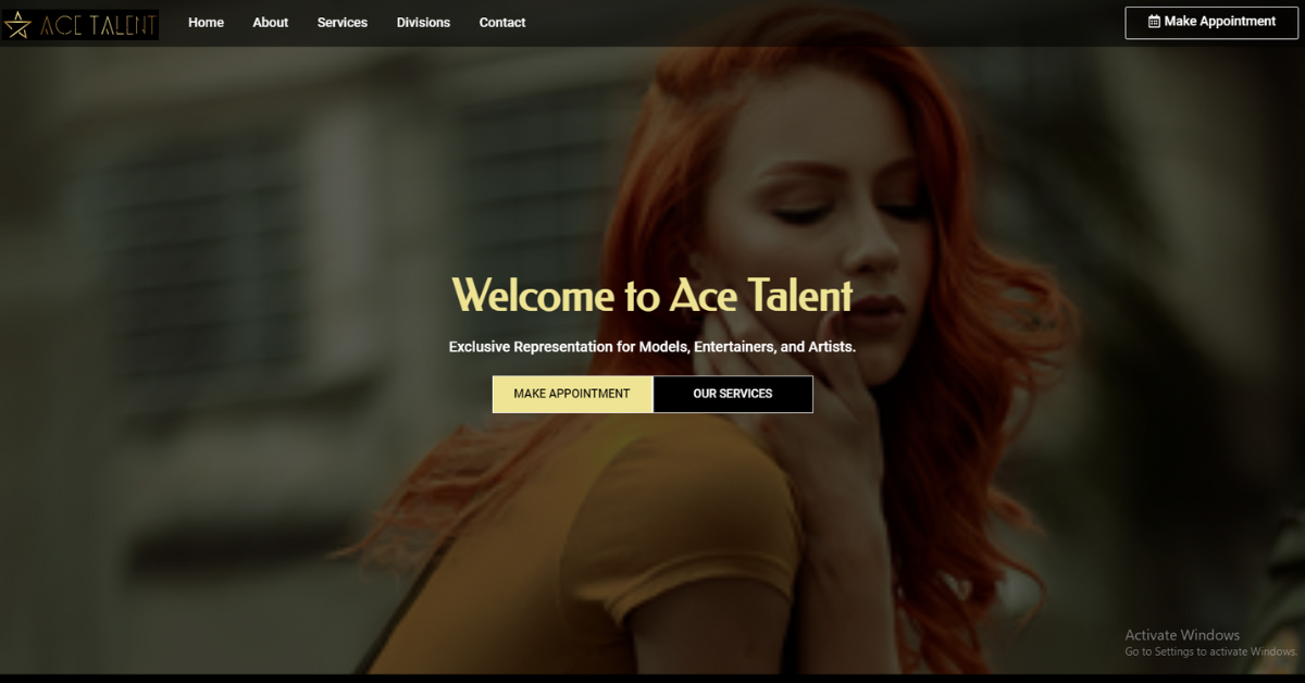 Talent Agency Website Design